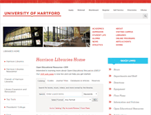 Tablet Screenshot of library.hartford.edu