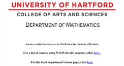 Desktop Screenshot of math.hartford.edu